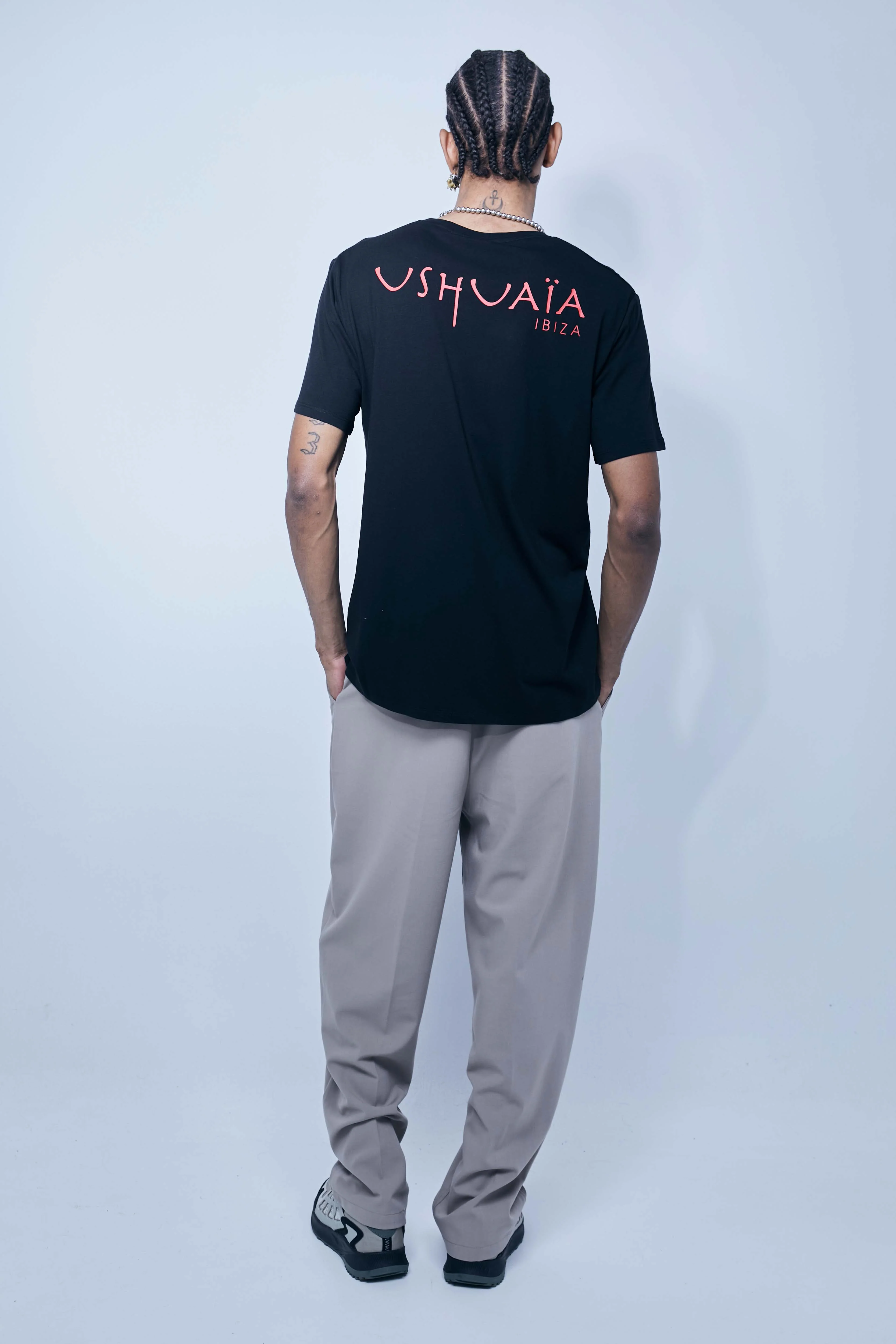 Ushuaïa Logo Tee – SS24 – Black - Image 5